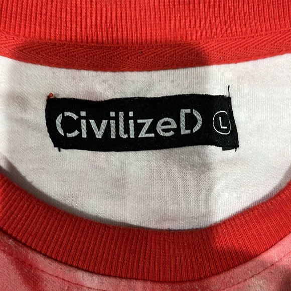 Tie-dye, white and red civilived sweater - Picture 5 of 6